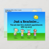 Kinder spielen draußen an einem sonnigen Tag Postkarte (Vorne/Hinten)