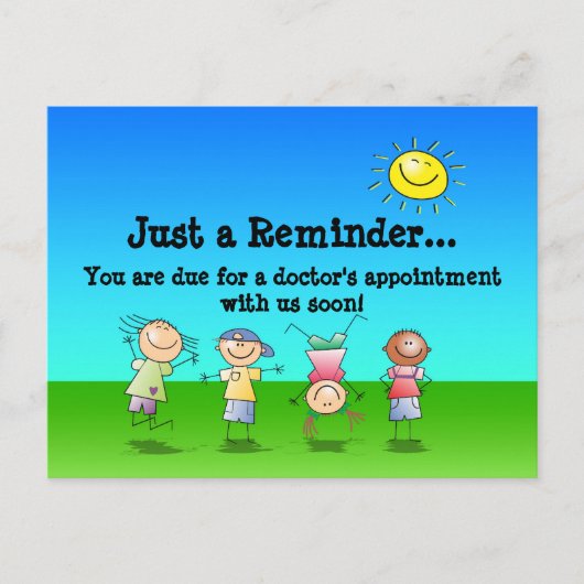 Kinder spielen draußen an einem sonnigen Tag Postkarte (Vorderseite)