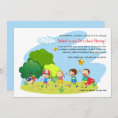 Kinder spielen Einladung (Vorne/Hinten)