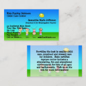 Kinder spielen im Freien Kinderbetreuungszentrum Visitenkarte (Vorne/Hinten)