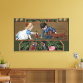 Kinder spielen mit Spielzeug Leinwanddruck (Insitu (Wohnzimmer))