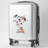 Kinder Spielen mit Vintager Abbildung Aufkleber (Koffer)