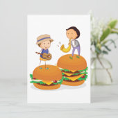 Kinder spielen Musik auf Riesenschändlerinnen Einladung (Stehend Vorderseite)