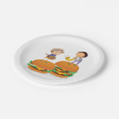 Kinder spielen Musik auf Riesenschändlerinnen Pappteller (Schrägansicht)