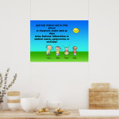 Kinder spielen Personalisiertes Klassenzimmer-Post Poster (Küche)