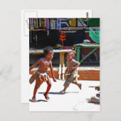 Kinder spielen postkarte (Vorne/Hinten)