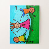 Kinder spielen puzzle (Vertikal)