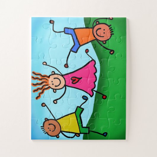 Kinder spielen puzzle (Vertikal)