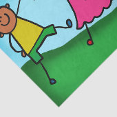 Kinder spielen seidenpapier (Ausschnitt)