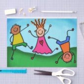 Kinder spielen seidenpapier (Handwerk)