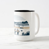 Kinder spielen - Tasse am Strand (VorderseiteRechts)