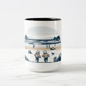 Kinder spielen - Tasse am Strand (Mittel)