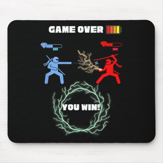 Kinder spielen über Videospiel Mousepad (Vorne)