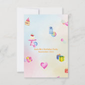 Kinder Spielplatz Geburtstag Danke Karte Aquarell (Rückseite)