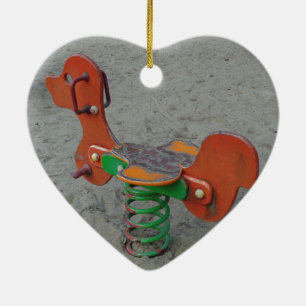 Kinder Spielplatz Orange Dog Tog in Sand Keramikornament