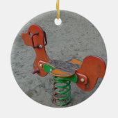 Kinder Spielplatz Orange Dog Tog in Sand Keramikornament (Hinten)