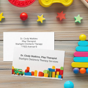 Kinder Spieltherapeut Spielzeug Kinder Psychologe Visitenkarte