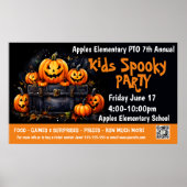 Kinder spookoko Partei Fundraiser PTO PTA Kirche B Poster (Vorne)