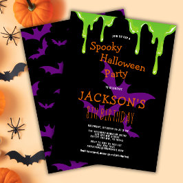 Kinder Spooky Halloween Geburtstagsparty Einladung