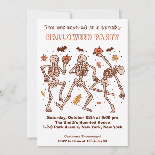 Kinder Spooky Halloween-Party Einladung (Vorderseite)