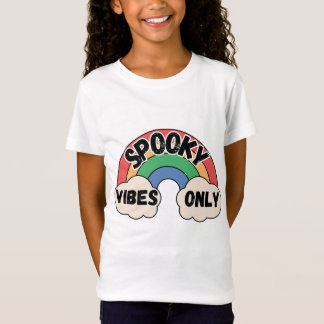 Kinder Spooky Vibes Regenbogen nur Kleinkind Hallo T-Shirt