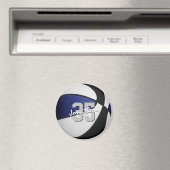 Kinder Sport blau schwarze Mannschaftsfarben Baske Magnet (In Situ (Geschirrspüler))