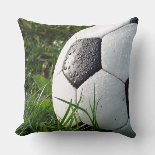 Kinder Sport Fußball Ball Grünes Grass Sofa Kissen (Vorderseite)