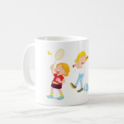 Kinder Sport Kaffeetasse (Vorderseite Links)