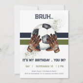 Kinder Sportfußball Einladungs-Boys Einladung (Vorderseite)