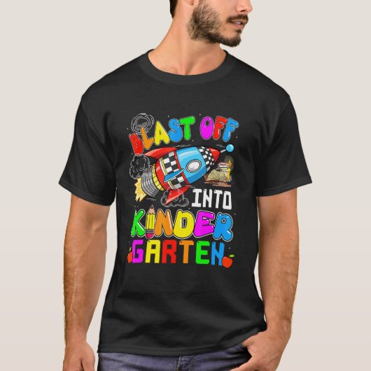 Kinder springen in den Kindergarten T-Shirt (Vorderseite)