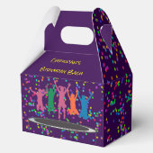 Kinder springen und spielen Trampolin Geburtstag B Geschenkschachtel (Vorderseite)