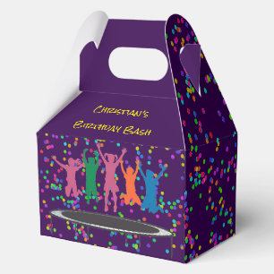 Kinder springen und spielen Trampolin Geburtstag B Geschenkschachtel