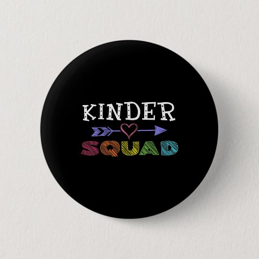 Kinder-Squad-Lehrer zurück zum Kindergarten Button (Vorderseite)