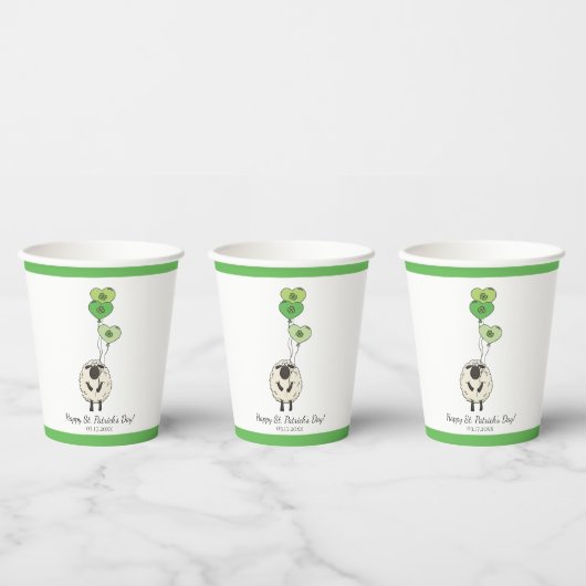 Kinder St. Patrick’s Day Schafe & Kleeblatt Pappbecher (Multi)