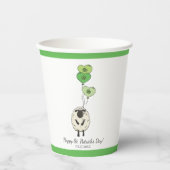 Kinder St. Patrick’s Day Schafe & Kleeblatt Pappbecher (Vorderseite)