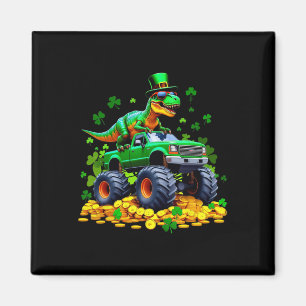 Kinder St. Patrick's Day 2026 - Dinosaur fährt Mon Magnet