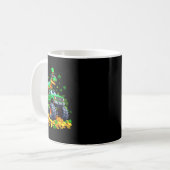Kinder St. Patricks Day 2026 - Dinosaur reitender  Kaffeetasse (Vorderseite Links)