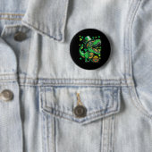 Kinder St. Patrick's Day Dinosaur Saint Pattys Tre Button (Beispiel)