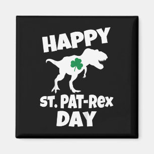 Kinder St. Patricks Day Dinosaurier T-Rex Lustiger Magnet