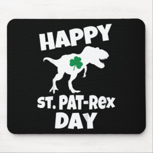 Kinder St. Patricks Day Dinosaurier T-Rex Lustiger Mousepad