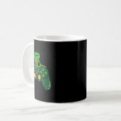 Kinder St. Patricks Day Gamer Gaming Controller Ne Kaffeetasse (Vorderseite Links)