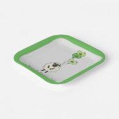 Kinder St. Patrick's Day Schaf & Kleeblatt Pappteller (Gewinkelt)