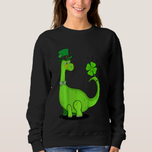 Kinder St Patrick's Day Trex Dinosaur Irish Boys K Sweatshirt