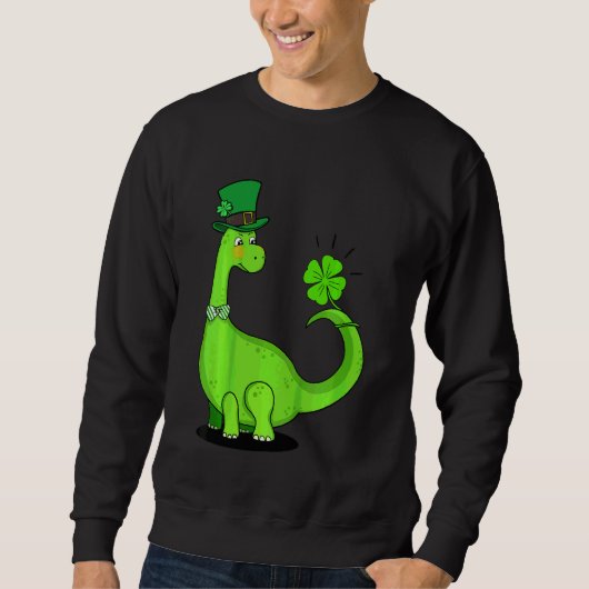 Kinder St Patrick's Day Trex Dinosaur Irish Boys K Sweatshirt (Vorderseite)