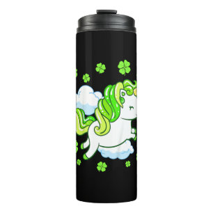 Kinder St Patricks Day Unicorn Girls Kleinkind Sha Thermosbecher