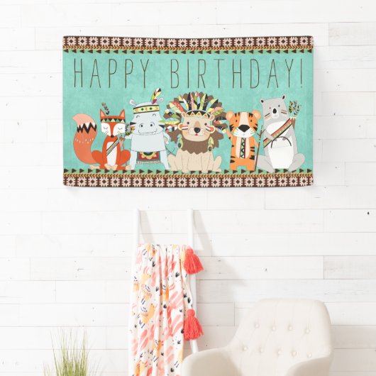 Kinder-Stamm Geburtstagsparty Banner (Insitu)