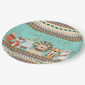 Kinder-Stamm Geburtstagsparty Pappteller (Schrägansicht)