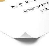 KINDER STAR BLUSH BLUE RAINBOW BABY GEBURTSTATT FOTODRUCK (Ecke)