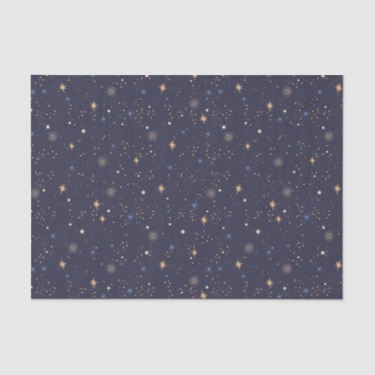 Kinder Starry Night Sky Stars im Weltraum Multicol Seidenpapier (Vorderseite)