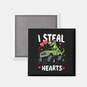Kinder stehlen Herzen Kinder Lustige Trex Geschenk Magnet (Vorderseite/Rückseite)